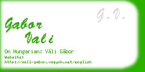 gabor vali business card
